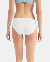 Medium Coverage Micro Modal Elastane Stretch Bikini With Concealed Waistband and StayFresh Treatment - White