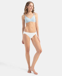 Medium Coverage Micro Modal Elastane Stretch Bikini With Concealed Waistband and StayFresh Treatment - White