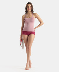 Micro Modal Elastane Stretch Camisole with Adjustable Straps and StayFresh Treatment - Lilas