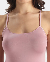 Micro Modal Elastane Stretch Camisole with Adjustable Straps and StayFresh Treatment - Lilas