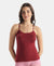 Micro Modal Elastane Stretch Camisole with Adjustable Straps and StayFresh Treatment - Pomegranate