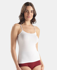 Micro Modal Elastane Stretch Camisole with Adjustable Straps and StayFresh Treatment - White (Pack of 2)