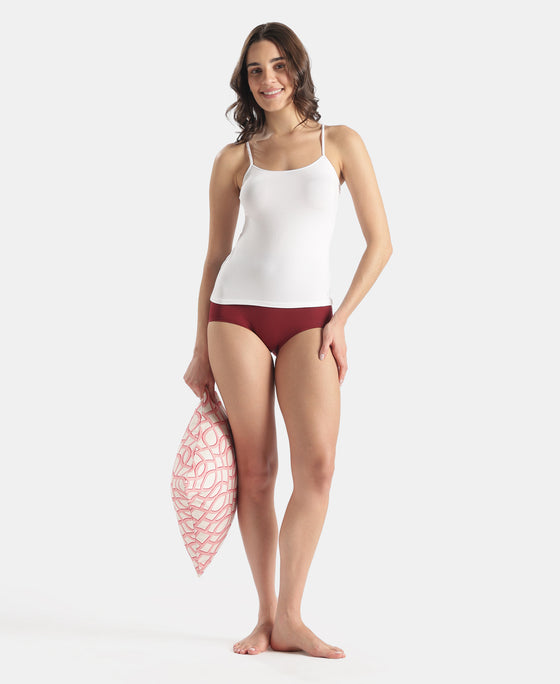 Micro Modal Elastane Stretch Camisole with Adjustable Straps and StayFresh Treatment - White (Pack of 2)