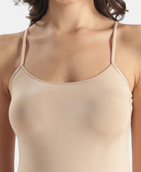 Micro Modal Elastane Stretch Camisole with Adjustable Straps and StayFresh Treatment - Skin (Pack of 2)