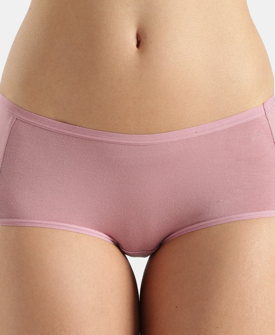 Full Coverage Micro Modal Elastane Stretch Full Brief With Exposed Waistband and StayFresh Treatment - Lilas