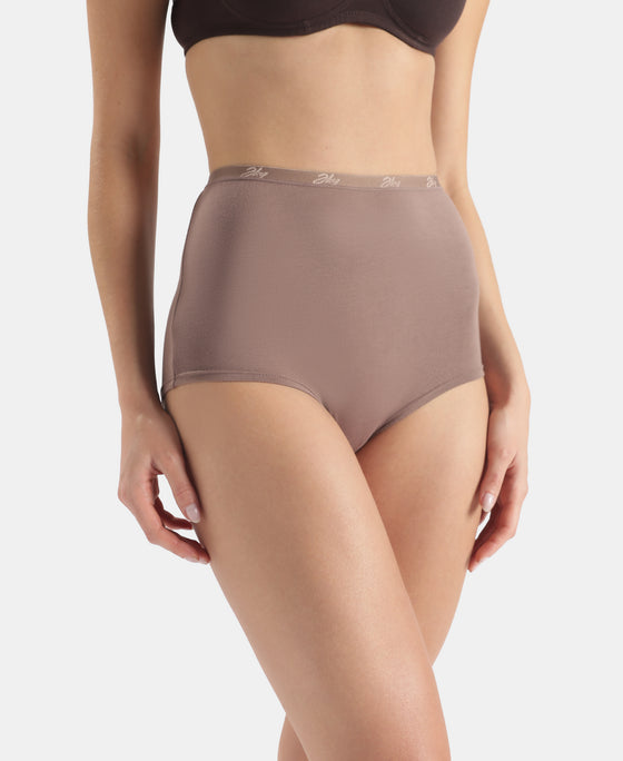 Full Coverage Micro Modal Elastane Stretch Boy Shorts with StayFresh Treatment - Deep Taupe