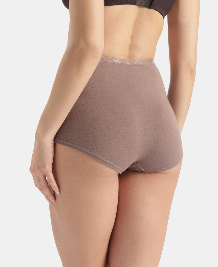 Full Coverage Micro Modal Elastane Stretch Boy Shorts with StayFresh Treatment - Deep Taupe