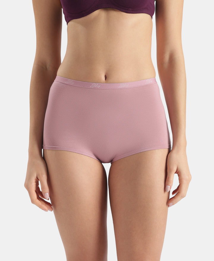 Full Coverage Micro Modal Elastane Stretch Boy Shorts with StayFresh Treatment - Lilas
