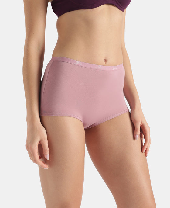 Full Coverage Micro Modal Elastane Stretch Boy Shorts with StayFresh Treatment - Lilas