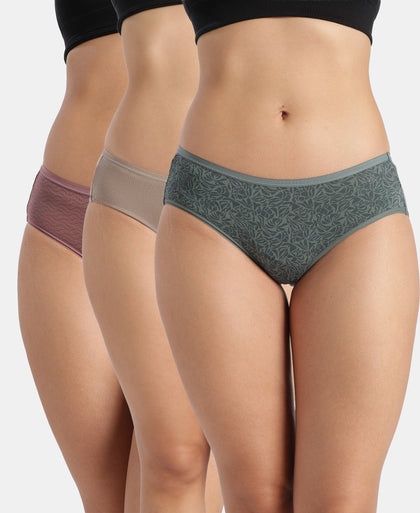 High Coverage TENCEL™ Micro Modal Elastane Stretch Hipster with Ultrasoft Waistband - Assorted (Pack of 3)