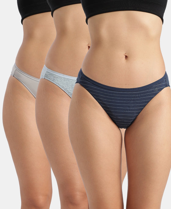 Medium Coverage TENCEL™ Micro Modal Elastane Stretch Bikini With Ultrasoft Waistband - Assorted (Pack of 3)