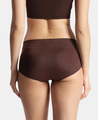 High Coverage Soft Touch Microfiber Elastane Stretch Full Brief with No Visible Pantyline - Chicory Coffee