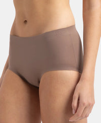 High Coverage Soft Touch Microfiber Elastane Stretch Full Brief with No Visible Pantyline - Deep Taupe