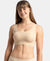Wirefree Padded Soft touch Microfiber Elastane Full Coverage Lounge Bra with 360 Degree Stretch - Skin