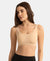 Wirefree Padded Microfiber Elastane Full Coverage Medium Padded Bonded Tech Lounge Bra - Skin