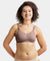 Wirefree Non Padded Soft Touch Microfiber Elastane Stretch Full Coverage Minimizer Bra with Broad Cushioned Fabric Strap - Deep Taupe