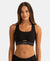 Wirefree Padded Soft Touch Microfiber Elastane Full Coverage Bonded Tech Slip-On Bra with 360 Degree Stretch - Black