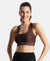 Wirefree Padded Soft Touch Microfiber Elastane Full Coverage Bonded Tech Slip-On Bra with 360 Degree Stretch - Chicory Coffee