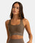 Wirefree Padded Soft Touch Microfiber Elastane Full Coverage Bonded Tech Slip-On Bra with 360 Degree Stretch - Green