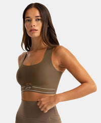 Wirefree Padded Soft Touch Microfiber Elastane Full Coverage Bonded Tech Slip-On Bra with 360 Degree Stretch - Green