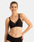 Wirefree Padded Soft Touch Microfiber Elastane Medium Coverage Bonded Tech T-Shirt Bra with Reinforced Side Support - Black