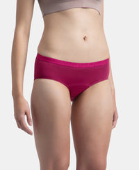 Pack of 2 Tactel Microfiber Elastane Stretch Period Panty with Leak Proof Inner Absorbent Layer and StayFresh Treatment - Anemone