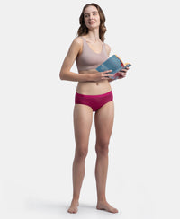 Tactel Microfiber Elastane Stretch Period Panty with Leak Proof Inner Absorbent Layer and StayFresh Treatment - Anemone