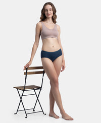 Tactel Microfiber Elastane Stretch Period Panty with Leak Proof Inner Absorbent Layer and StayFresh Treatment - Navy