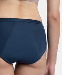Tactel Microfiber Elastane Stretch Period Panty with Leak Proof Inner Absorbent Layer and StayFresh Treatment - Navy