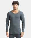 Super Combed Cotton Rich Full Sleeve Thermal Undershirt with StayWarm Technology - Charcoal Melange-1