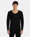 Super Combed Cotton Rich Brushed Fabric Full Sleeved Thermal Undershirt with StayWarm Technology - Black