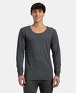 Super Combed Cotton Rich Brushed Fabric Full Sleeved Thermal Undershirt with StayWarm Technology - Charcoal Melange