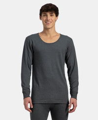 Super Combed Cotton Rich Brushed Fabric Full Sleeved Thermal Undershirt with StayWarm Technology - Charcoal Melange