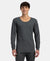 Super Combed Cotton Rich Brushed Fabric Full Sleeved Thermal Undershirt with StayWarm Technology - Charcoal Melange