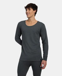 Super Combed Cotton Rich Brushed Fabric Full Sleeved Thermal Undershirt with StayWarm Technology - Charcoal Melange