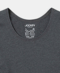 Super Combed Cotton Rich Brushed Fabric Full Sleeved Thermal Undershirt with StayWarm Technology - Charcoal Melange