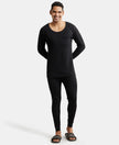Super Combed Cotton Rich Full Sleeve Thermal Set with StayWarm Technology - Black