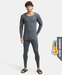 Extra Warmth Super Combed Cotton Rich Full Sleeve Thermal Set with StayWarm Technology - Charcoal Melange