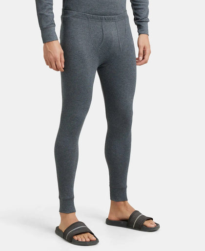 Super Combed Cotton Rich Thermal Long Johns with StayWarm Technology - Charcoal Melange-2