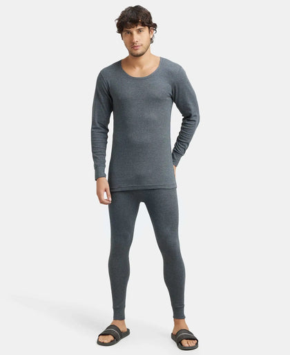 Super Combed Cotton Rich Thermal Long Johns with StayWarm Technology - Charcoal Melange-4
