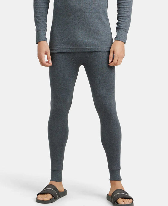 Super Combed Cotton Rich Thermal Long Johns with StayWarm Technology - Charcoal Melange-5