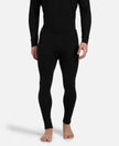 Super Combed Cotton Rich Brushed Fabric Thermal Long John with StayWarm Technology - Black