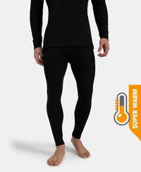 Super Warm Super Combed Cotton Rich Brushed Fabric Thermal Long John with StayWarm Technology - Black