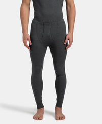Super Combed Cotton Rich Brushed Fabric Thermal Long John with StayWarm Technology - Charcoal Melange