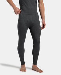 Super Combed Cotton Rich Brushed Fabric Thermal Long John with StayWarm Technology - Charcoal Melange