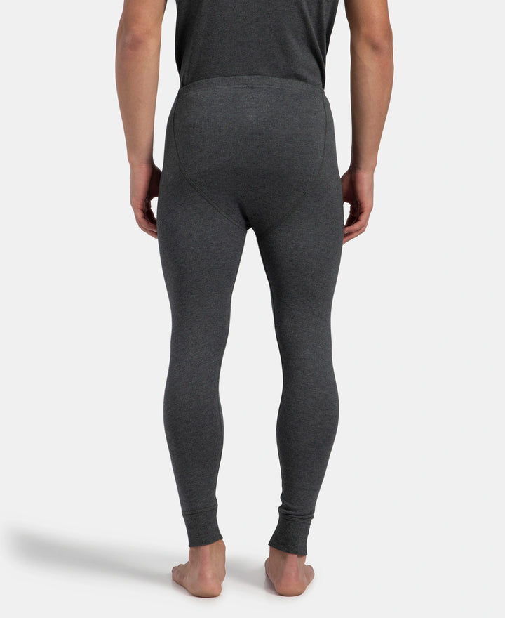 Super Combed Cotton Rich Brushed Fabric Thermal Long John with StayWarm Technology - Charcoal Melange