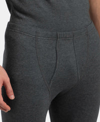 Super Combed Cotton Rich Brushed Fabric Thermal Long John with StayWarm Technology - Charcoal Melange