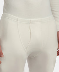 Super Combed Cotton Rich Brushed Fabric Thermal Long John with StayWarm Technology - Off White