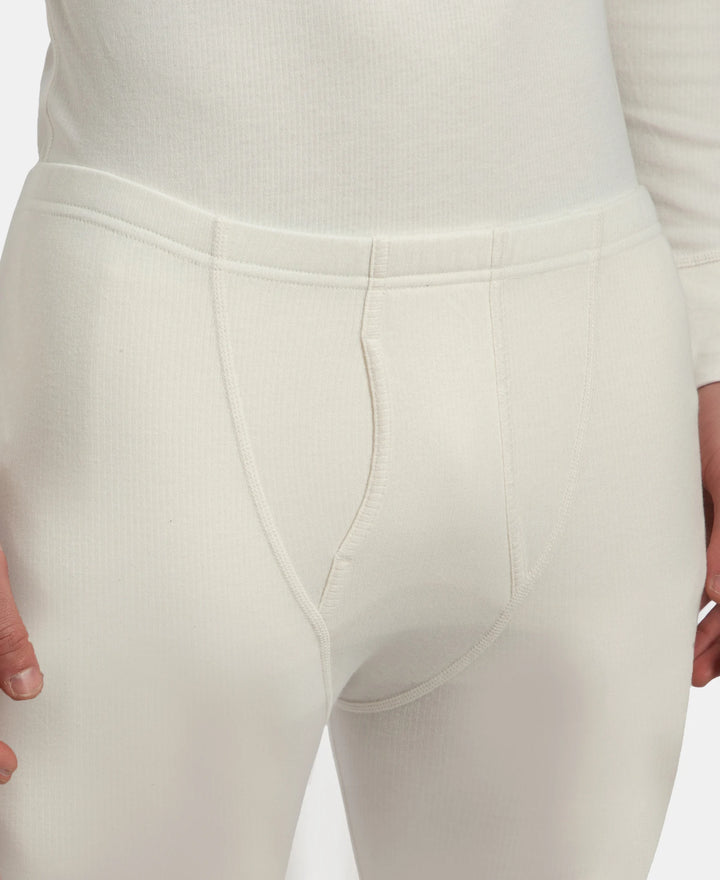 Super Combed Cotton Rich Brushed Fabric Thermal Long John with StayWarm Technology - Off White