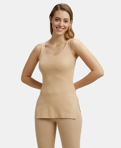 Super Combed Cotton Rich Thermal Tank Top with StayWarm Technology - Skin